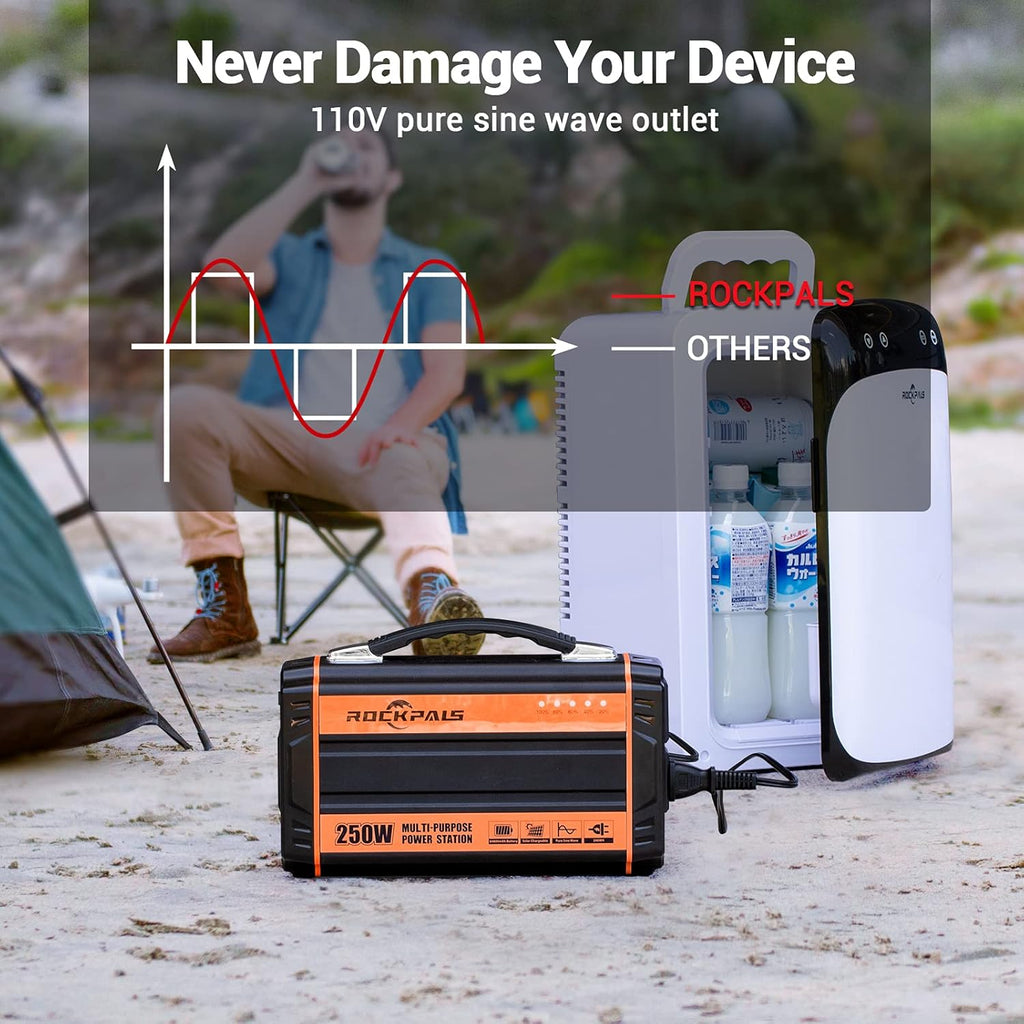 Portable Generator 250W Lithium Battery with 110V AC Outlet for Camping K745