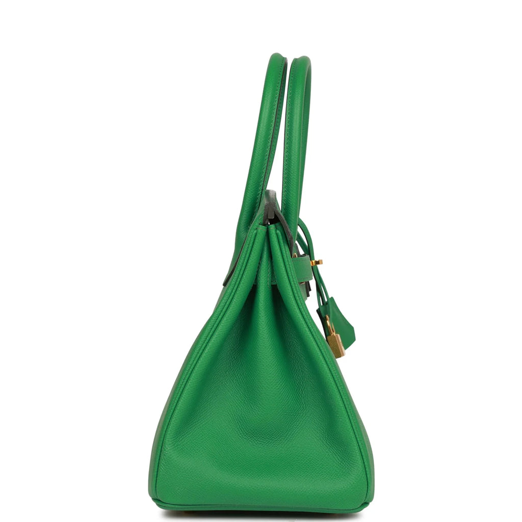 Pre-owned Birkin 30 Cactus Epsom Gold Hardware L759558