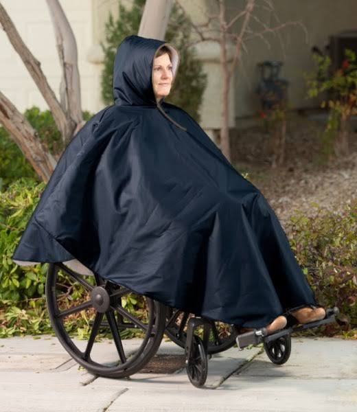 Wheelchair Winter Poncho, Navy D651705