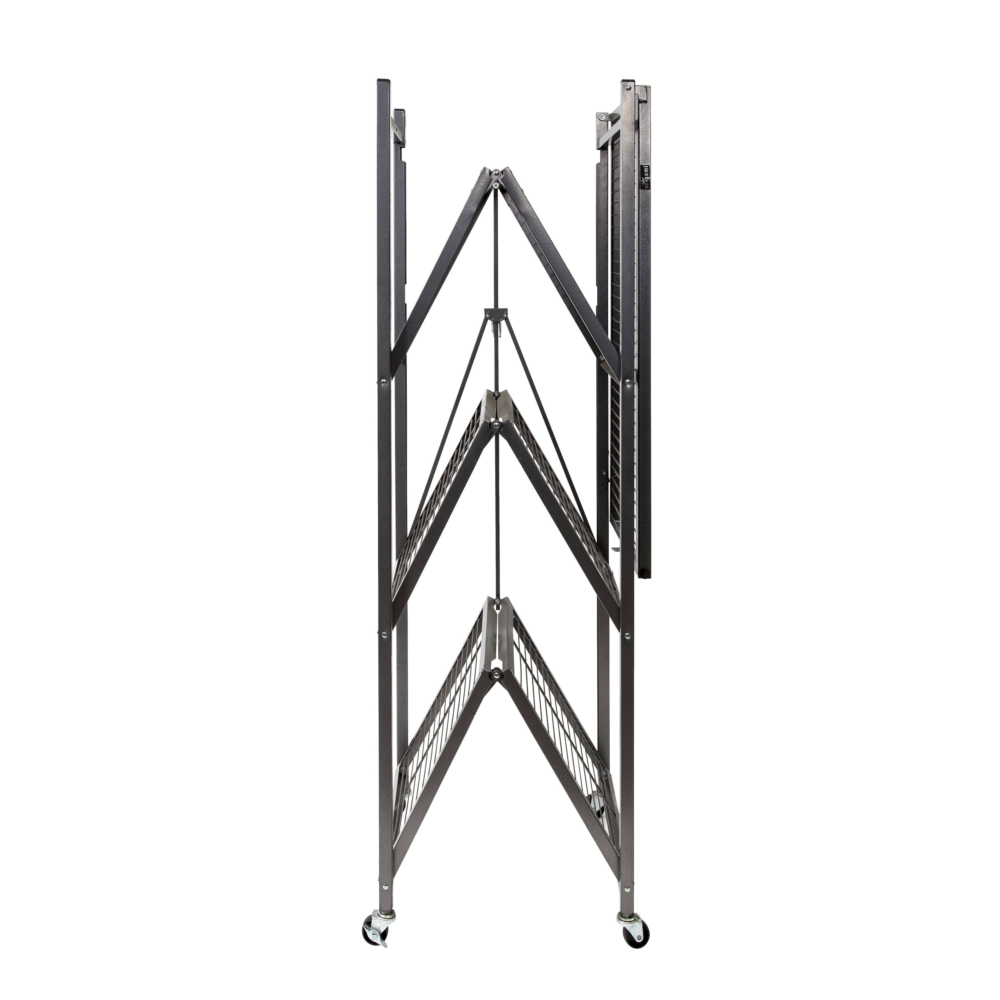 Large 4-Tier Heavy-Duty Rack with Casters - Red T34844