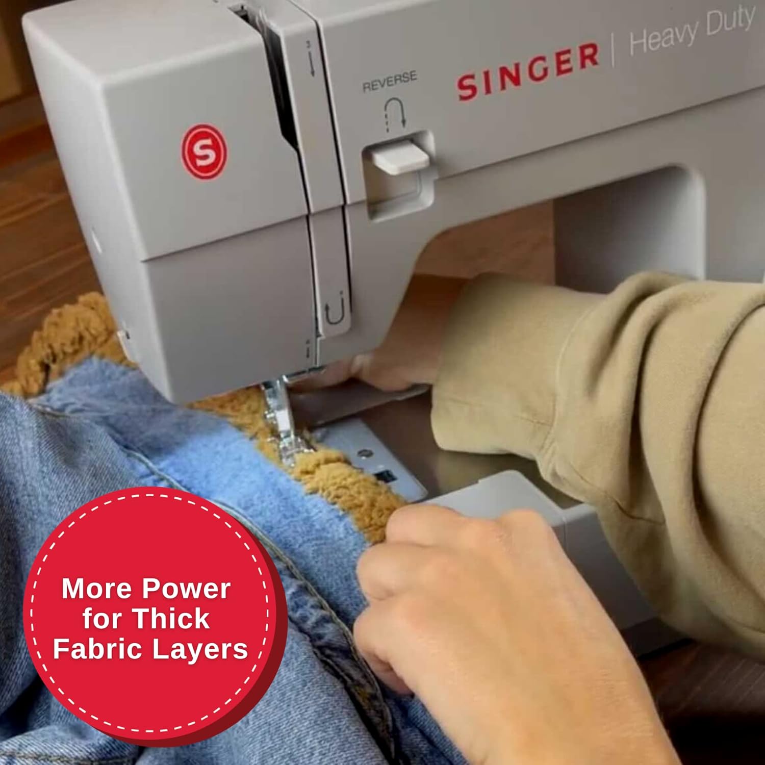 Heavy Duty Sewing Machine with Presser Foot Kit and Steam Iron E64842