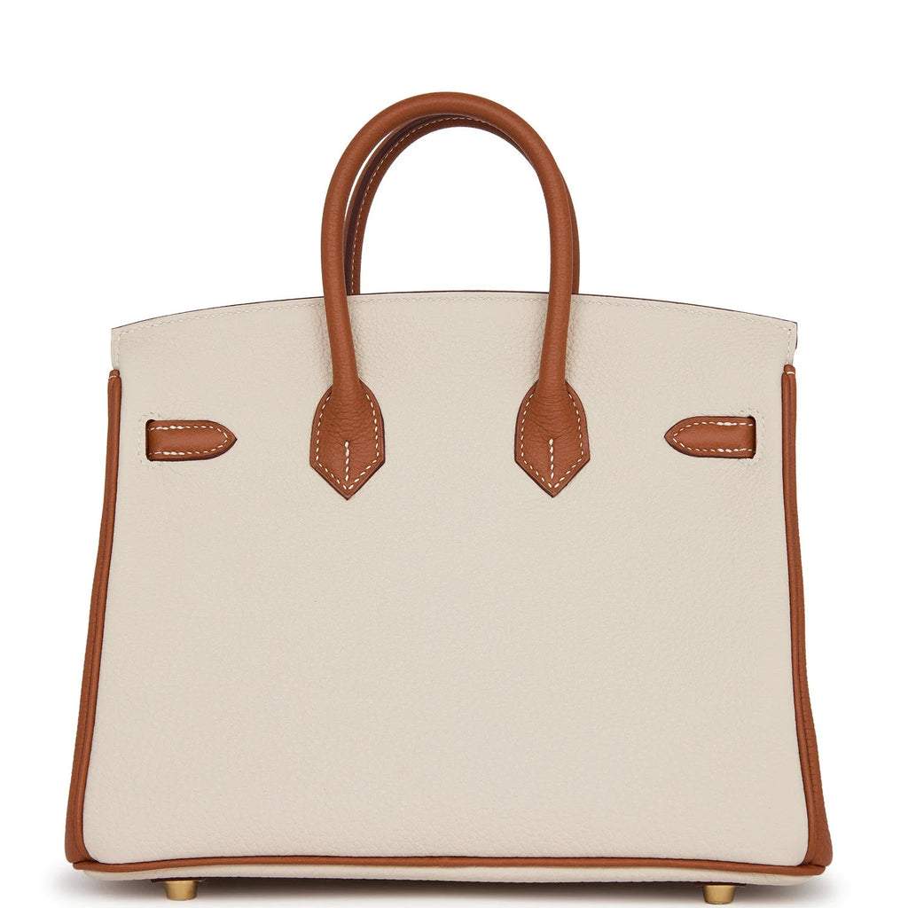 Birkin 25 Craie and Gold Togo Brushed Gold Hardware O89269
