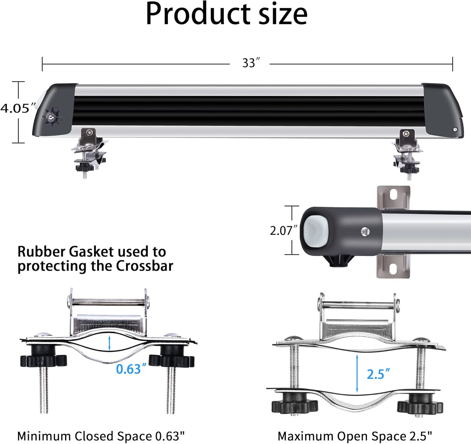 Aluminum Universal Car Roof Rack Carrier for Ski and Snowboard E757