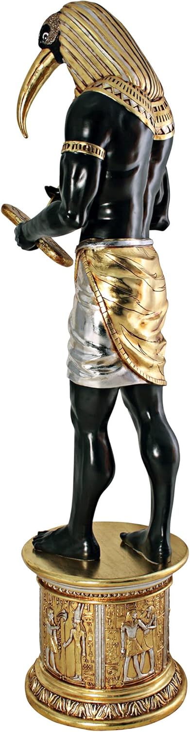 Life-Size Thoth Statue Atop Temple Column Mount A990