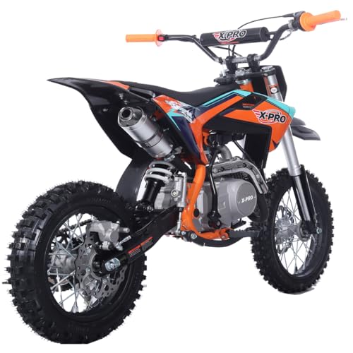 125cc Kids Dirt Bike with 4-Speed Semi-Automatic Transmission, 14"/12" Tires Q4204