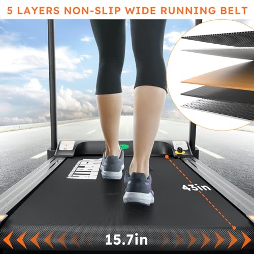 Folding Electric Treadmill with Incline for Home Running and Walking Y5096