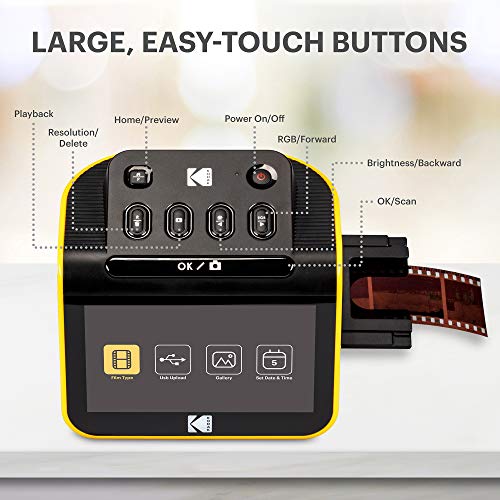 Film & Slide Scanner with 5" LCD Screen, Converts Negatives to Digital JPEG Photos R10211