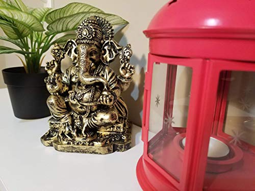 Ganesh Statue Multicolor Antique Finish B98391