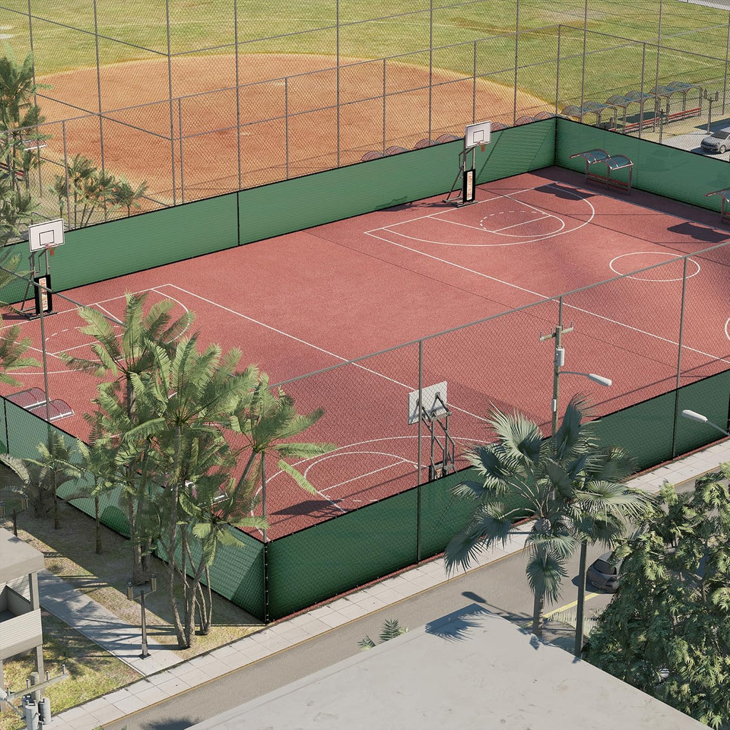 Green Fence Privacy Screen 6 x 50 ft, Heavy Duty Windscreen with Grommets, 90% Blockage V827
