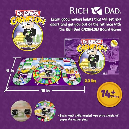 CASHFLOW Board Game, Educational Business & Finance Literacy Game for Family C579