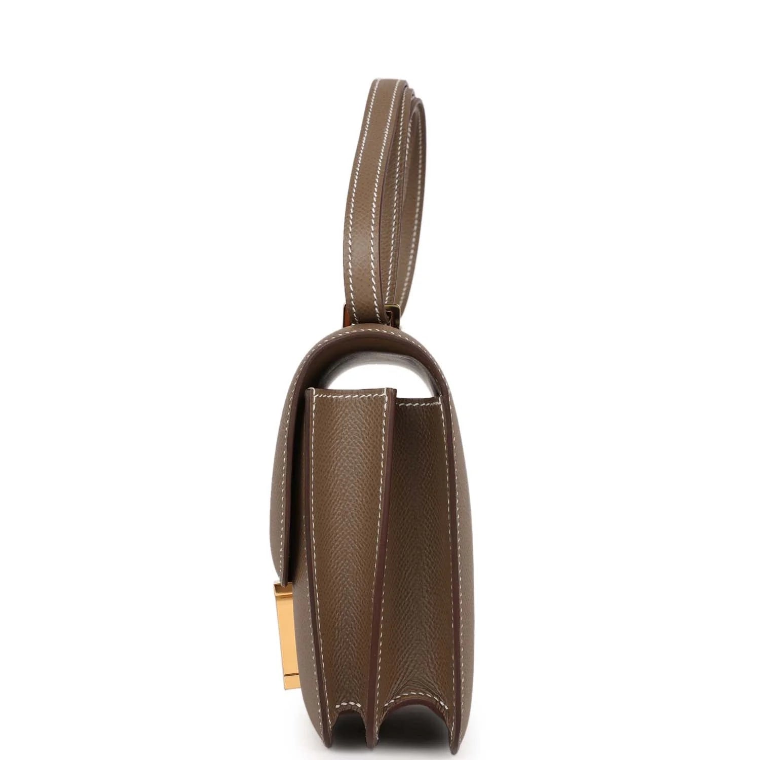 Constance 18 Etoupe Epsom Gold Hardware F14501