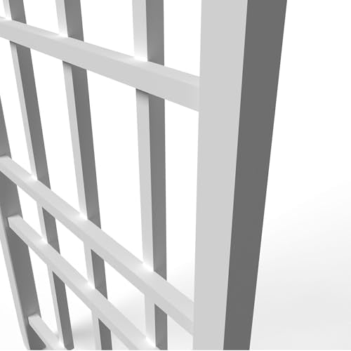 Outdoor Garden Patio Trellis with Ground Anchors, White B2688