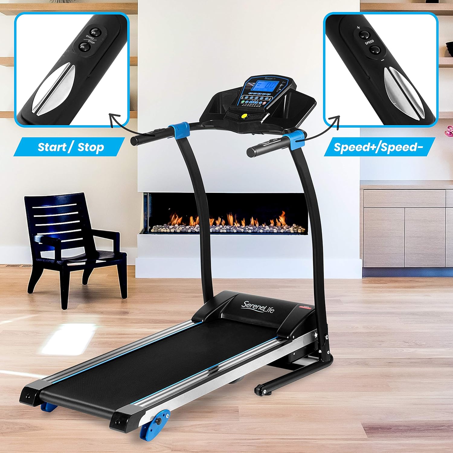 Smart Digital Incline Treadmill with Folding Electric Motor S7316