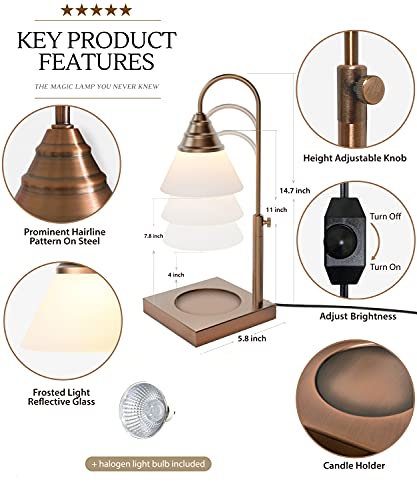 Candle Warmer Lamp, Height Adjustable, Timer & Dimmable L88785