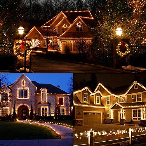 Upgrade Faceted C5 LED String Lights, 100 LED 33ft, Cool White N938