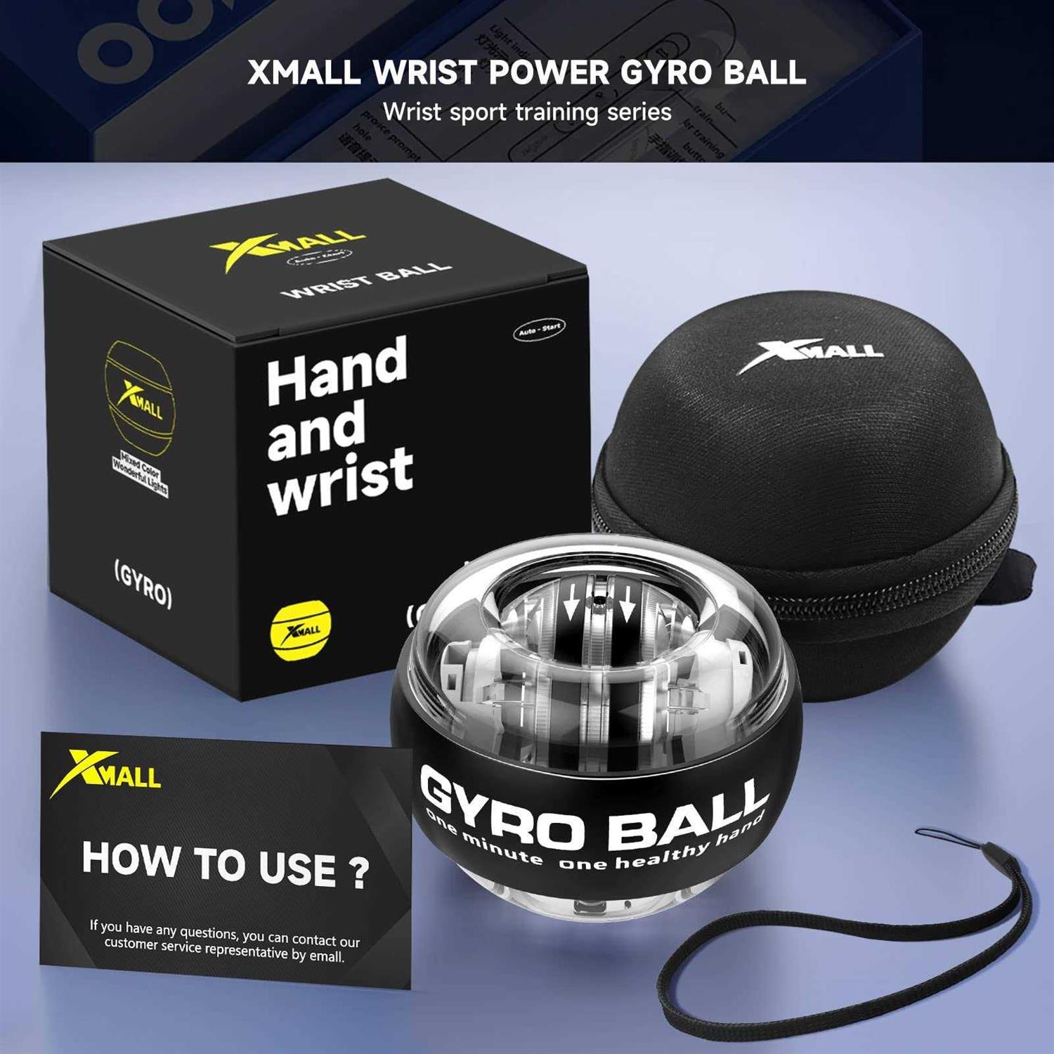 Wrist Power Gyro Ball Hand Forearm Strengthener Z5488