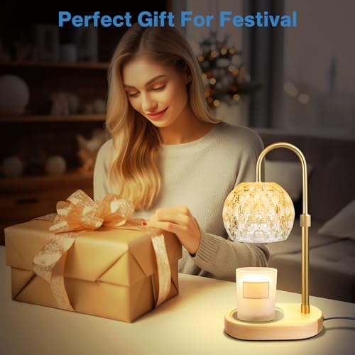 Candle Warmer Lamp, Adjustable Height Dimmable with Timer D47348
