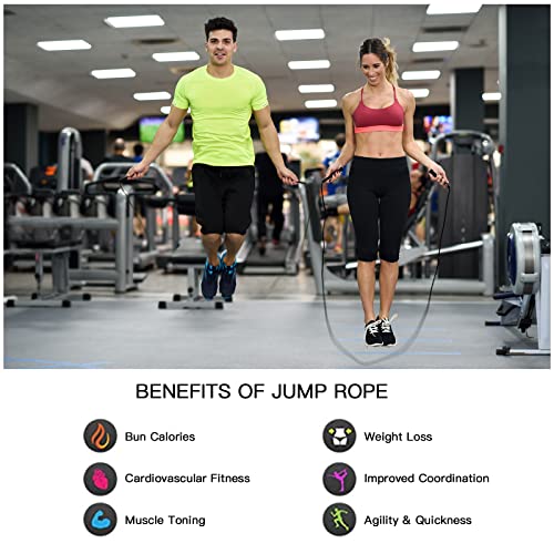 10 Pack PVC Jump Rope for Cardio Fitness, Adjustable Skipping Rope for Women Men Kids, 9 Feet T49911
