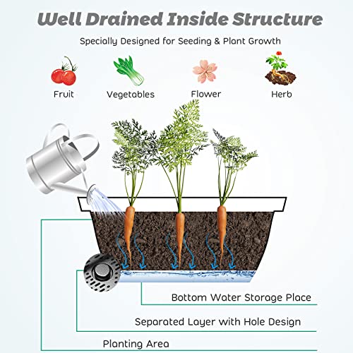 3-Tier Vertical Garden Planter with Drainage, Indoor Outdoor Raised Bed I14124