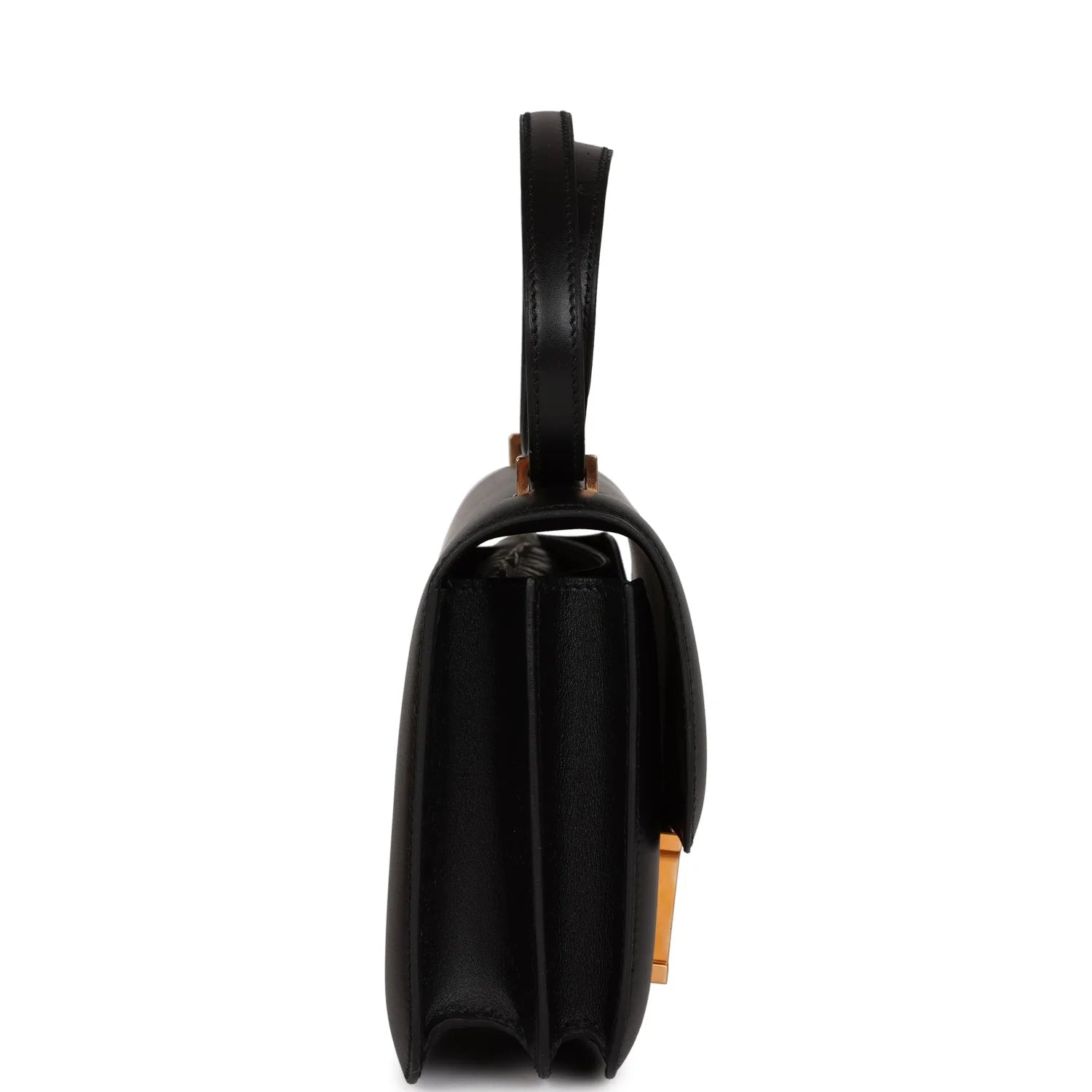 Constance 18 Black Leather Bag with Rose Gold Hardware P908015