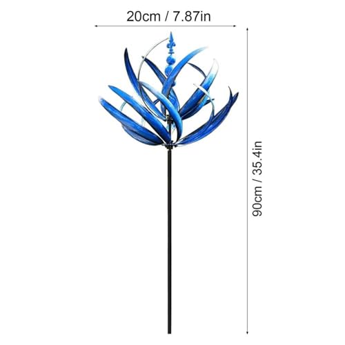 Outdoor Metal Wind Spinners for Lawn & Garden, Red Z14631