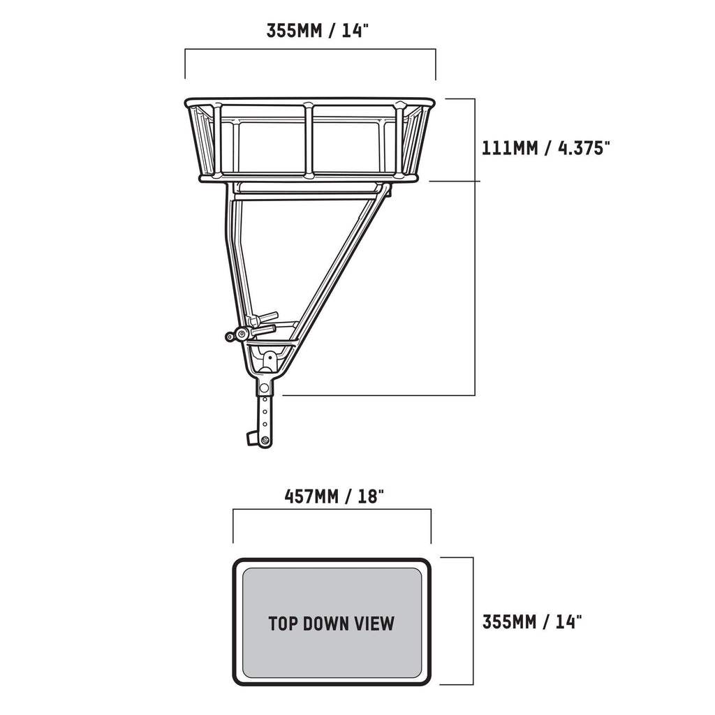 Bicycle Front/Rear Rack, Black U50392
