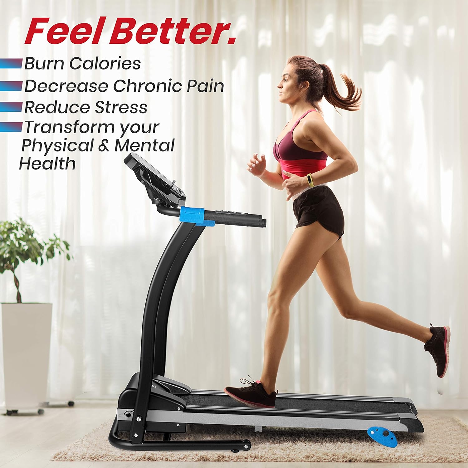 Smart Digital Incline Treadmill with Folding Electric Motor S7316