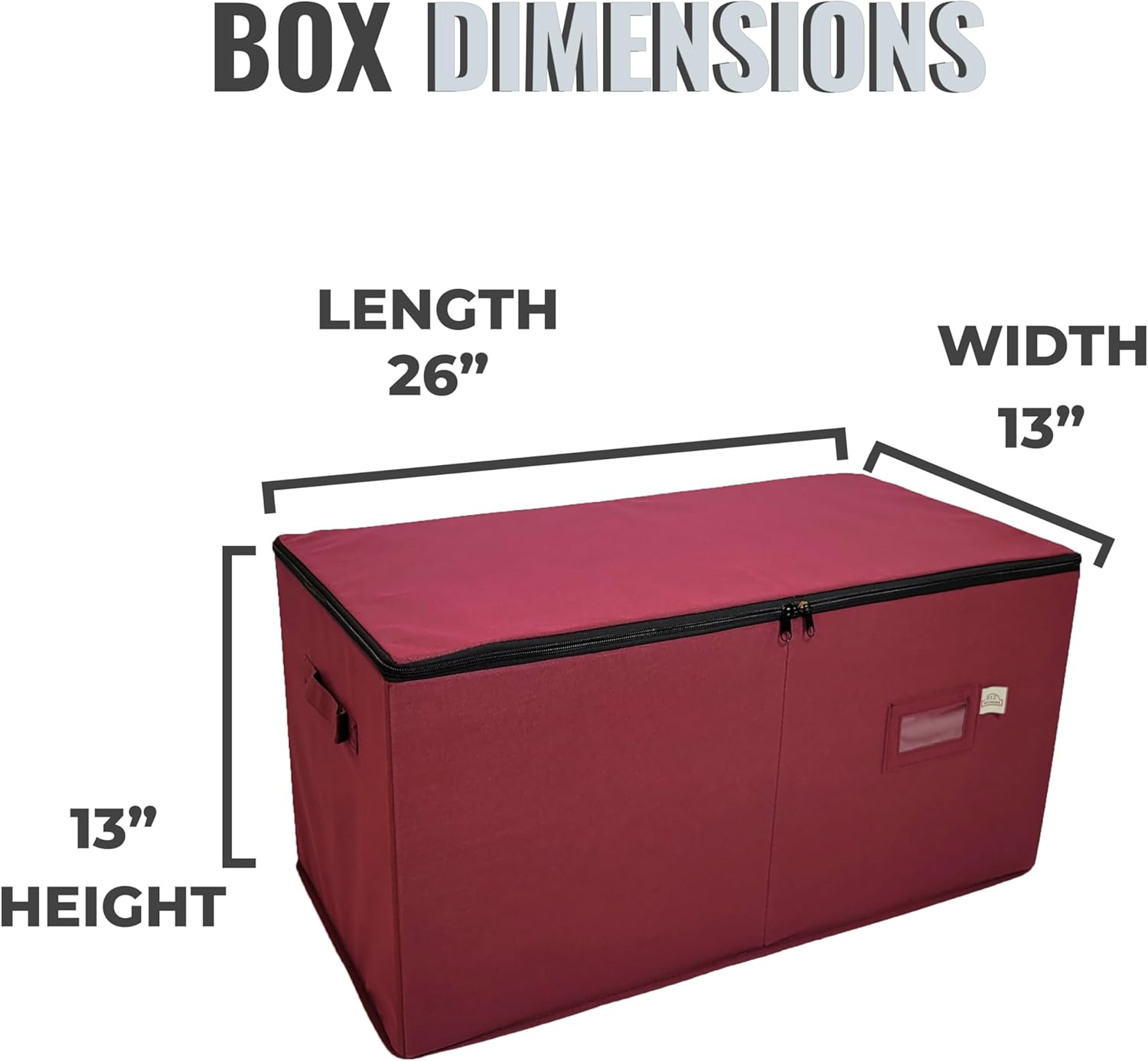 Christmas Ornament Storage Box with Adjustable Dividers, Holds 54 Y10919