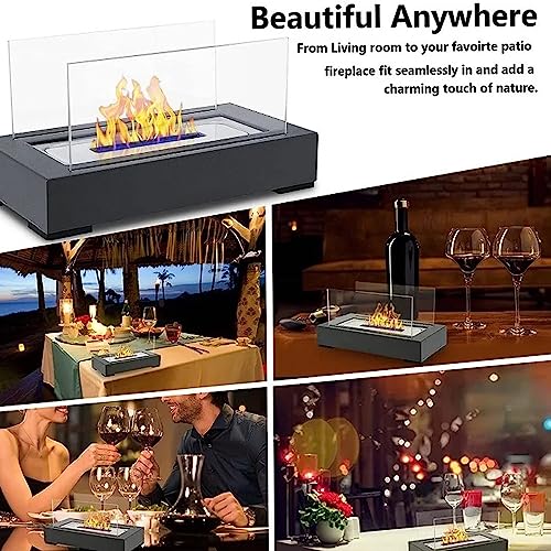 Tabletop Fire Pit Bowl, Portable Smokeless Fireplace for Outdoor Camping A796764