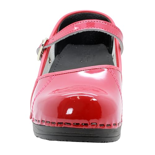 Women's Mary Jane Leather Clogs Z500