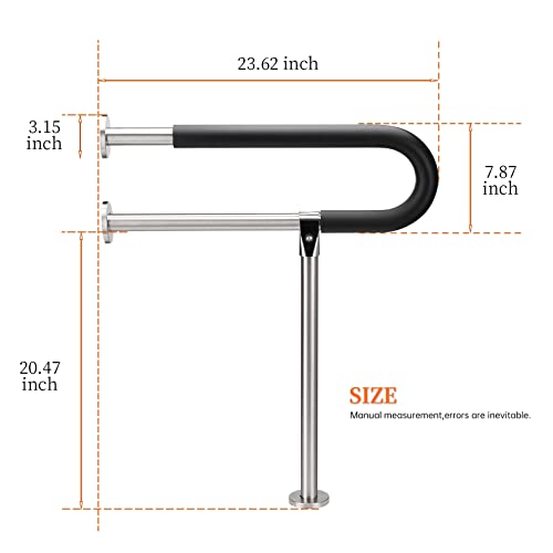 Bathroom Safety Grab Bar 23.6 Inch Stainless Steel Handrail for Seniors V49174