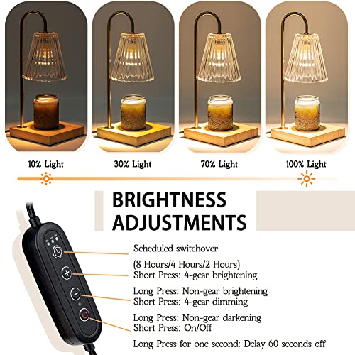Candle Warmer Lamp with 2 Bulbs, Dimmable Wax Melt Warmer V83748