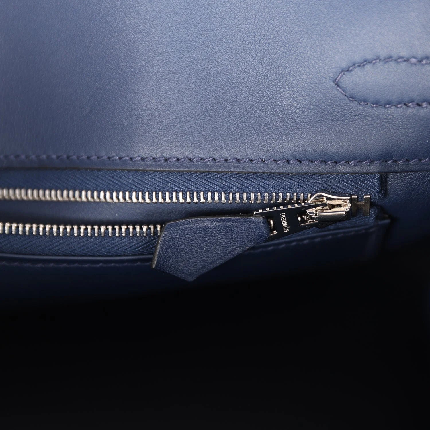 Birkin 25 Bleu Navy Swift Palladium Hardware U109
