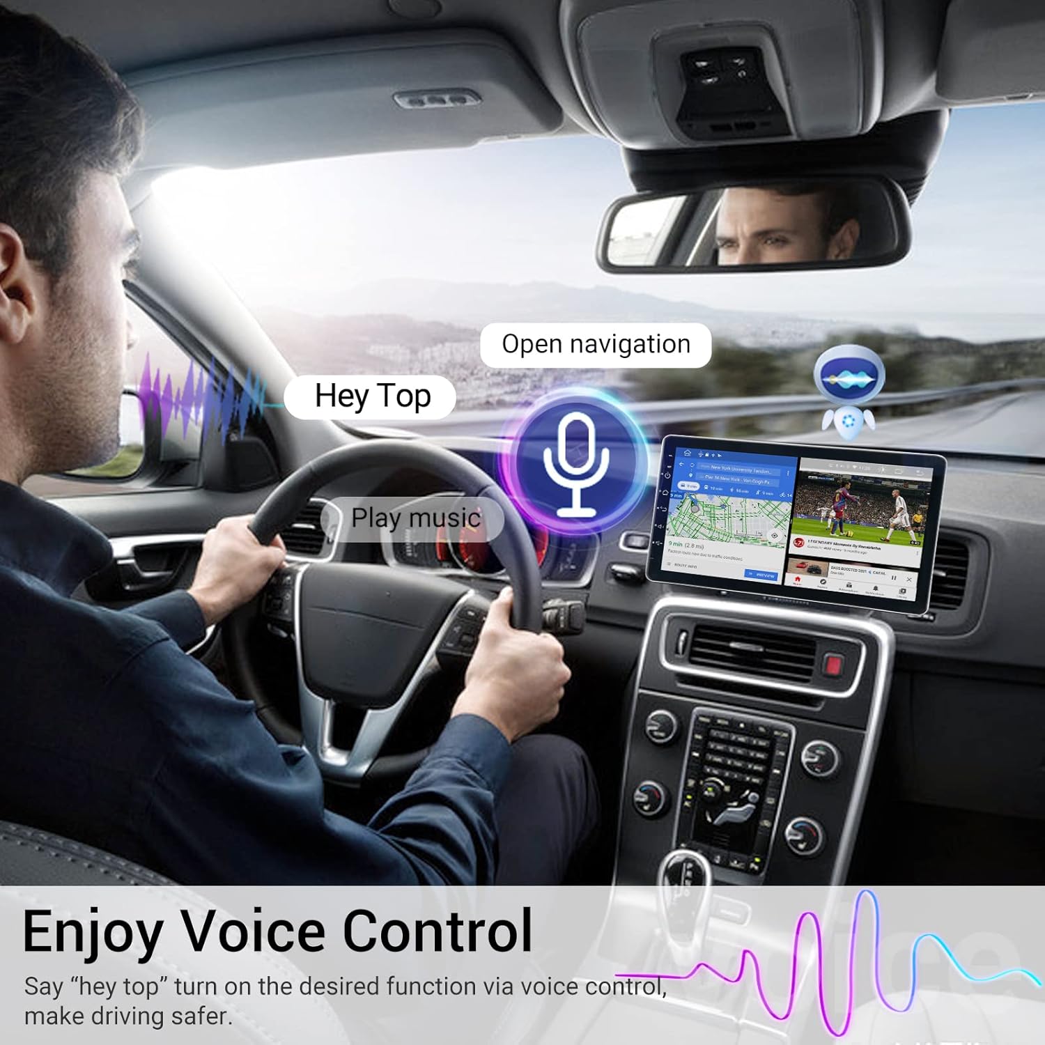 Car Stereo Bluetooth Radio with Carplay Android Auto Touch Screen Z540278