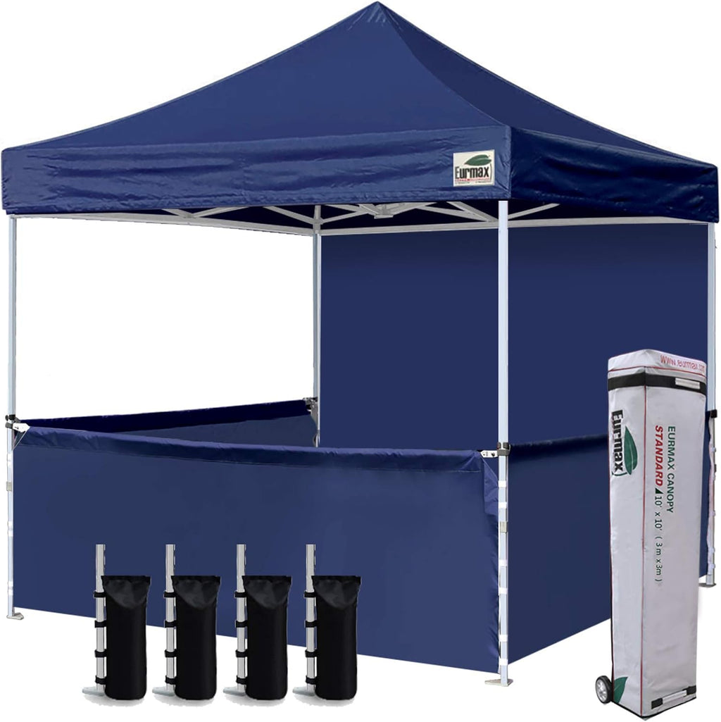 10x10 Pop-up Canopy Tent with Sidewalls and Roller Bag T643
