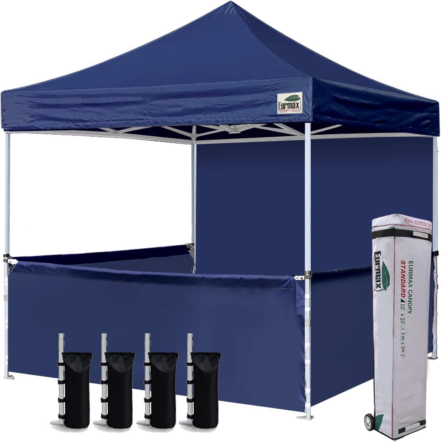 10x10 Pop-up Canopy Tent with Sidewalls and Roller Bag T643