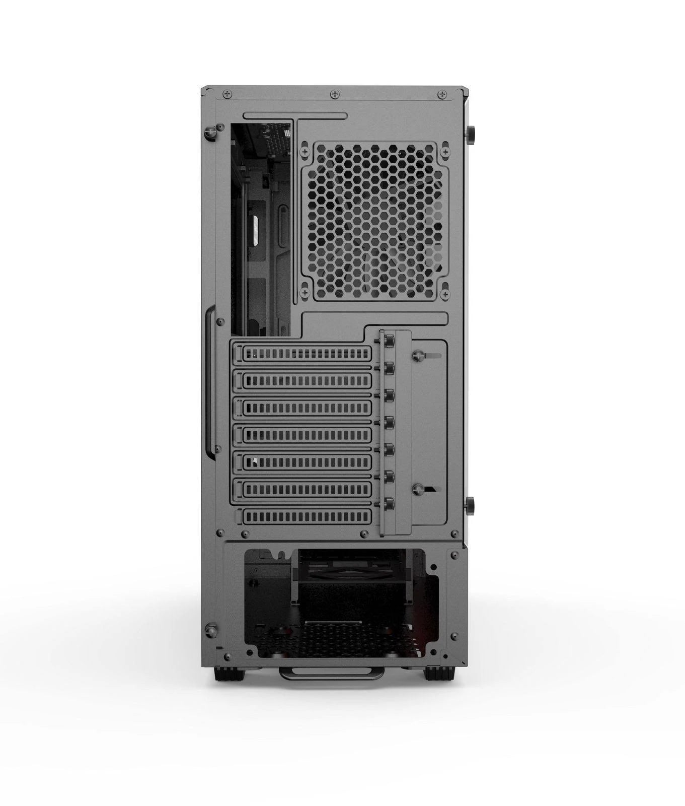 Compact EATX Mid-Tower Case, Tempered Glass, Digital RGB, Black U889966