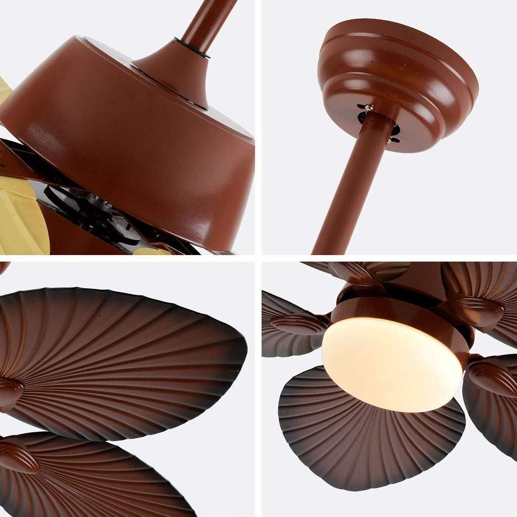Tropical Coastal 42 Inch Ceiling Fan with LED Light and Remote Control C843