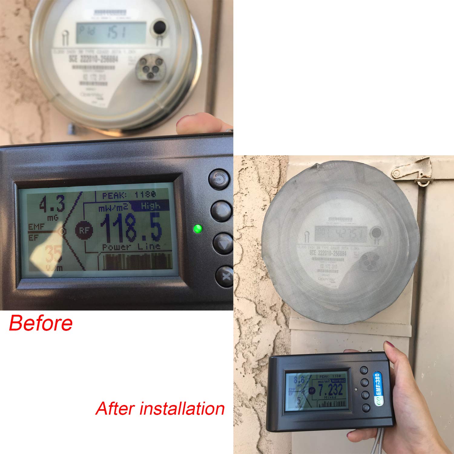 Smart Meter Cover Faraday Cage Radiation Protection O533