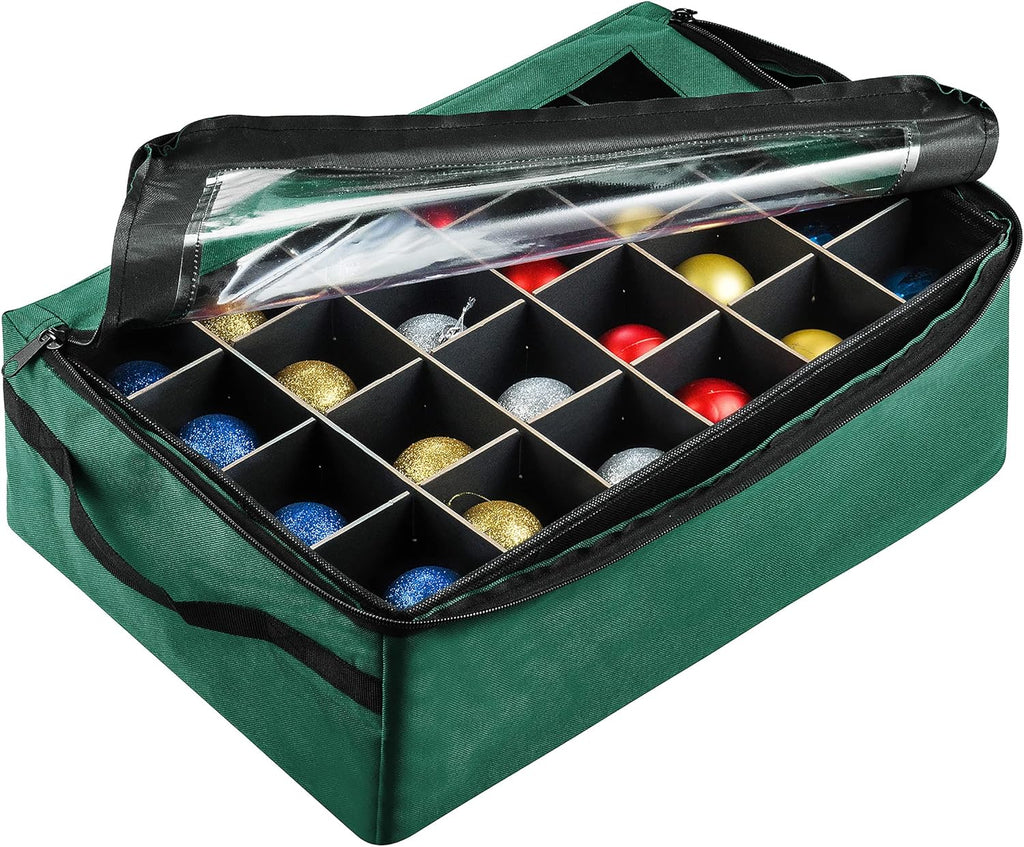 Christmas Ornament Organizer Storage Box, Green E26608