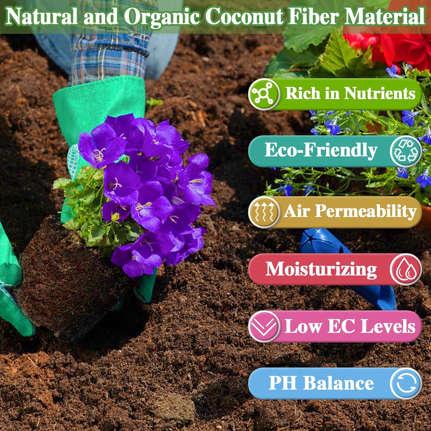 Coconut Coir Brick 10LB Organic for Plants Gardening B60515