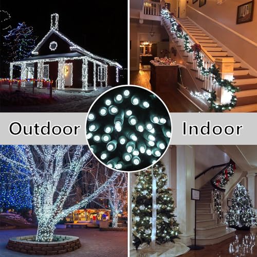 25ft 50 Count Cool White LED Christmas Lights Outdoor Waterproof String F5427