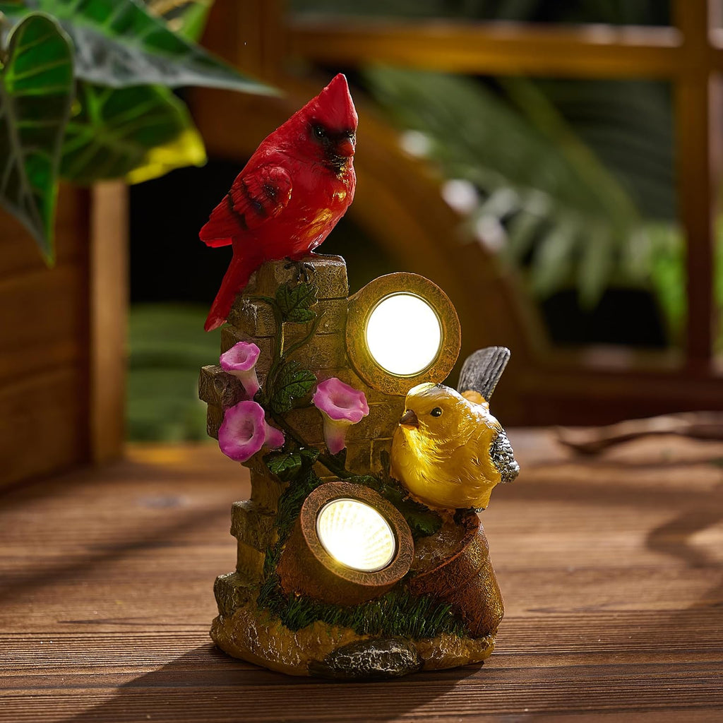 Bird Garden Decor Outdoor Statues Figurines, Set of 3 Resin Lawn Ornaments X28649