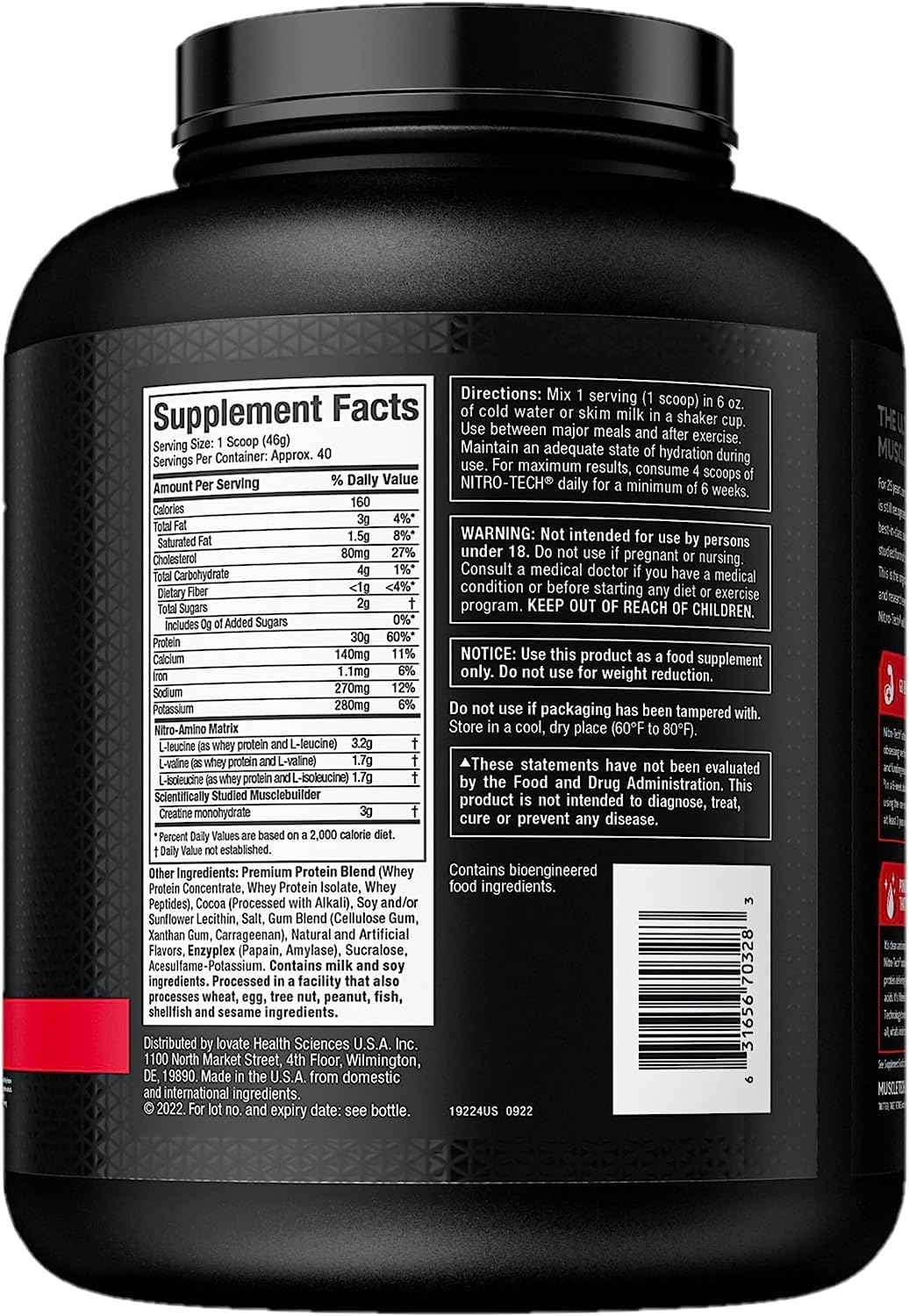 Whey Isolate Protein Chocolate 4lb C1344