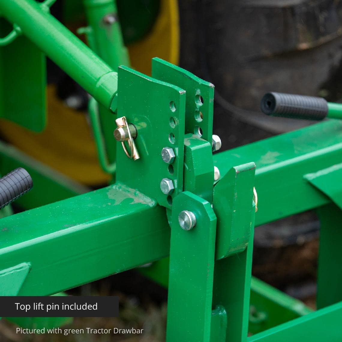 Tractor Drawbar with Suitcase Weight Brackets, 2 Receiver, CAT 1 3-Pt N475