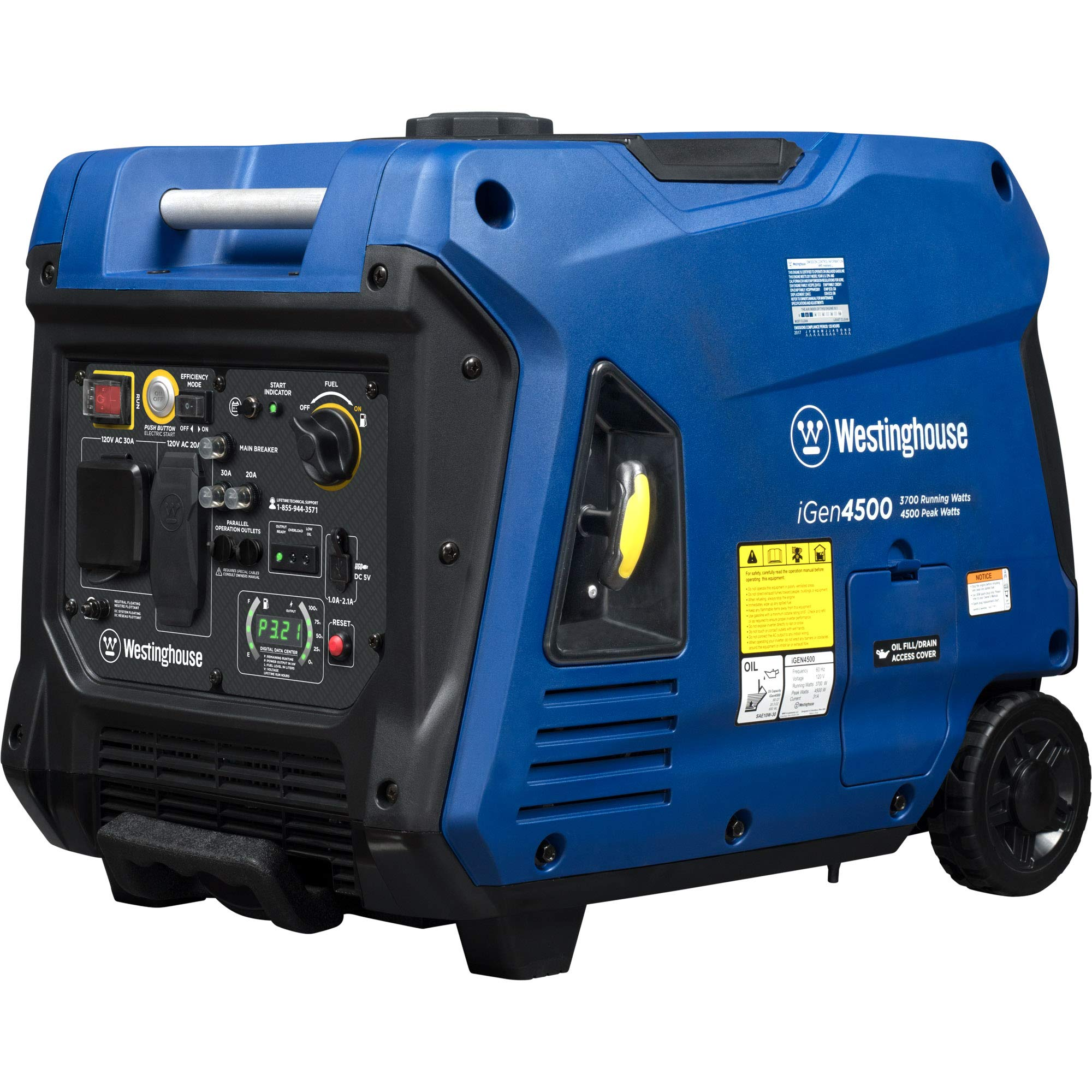 4500 Watt Portable Inverter Generator, Remote Electric Start C9420
