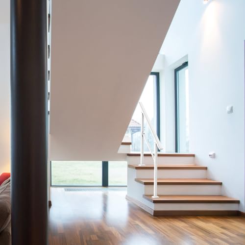 Outdoor Step Handrail, Heavy Duty Metal Railing for Wooden or Concrete Steps M966036