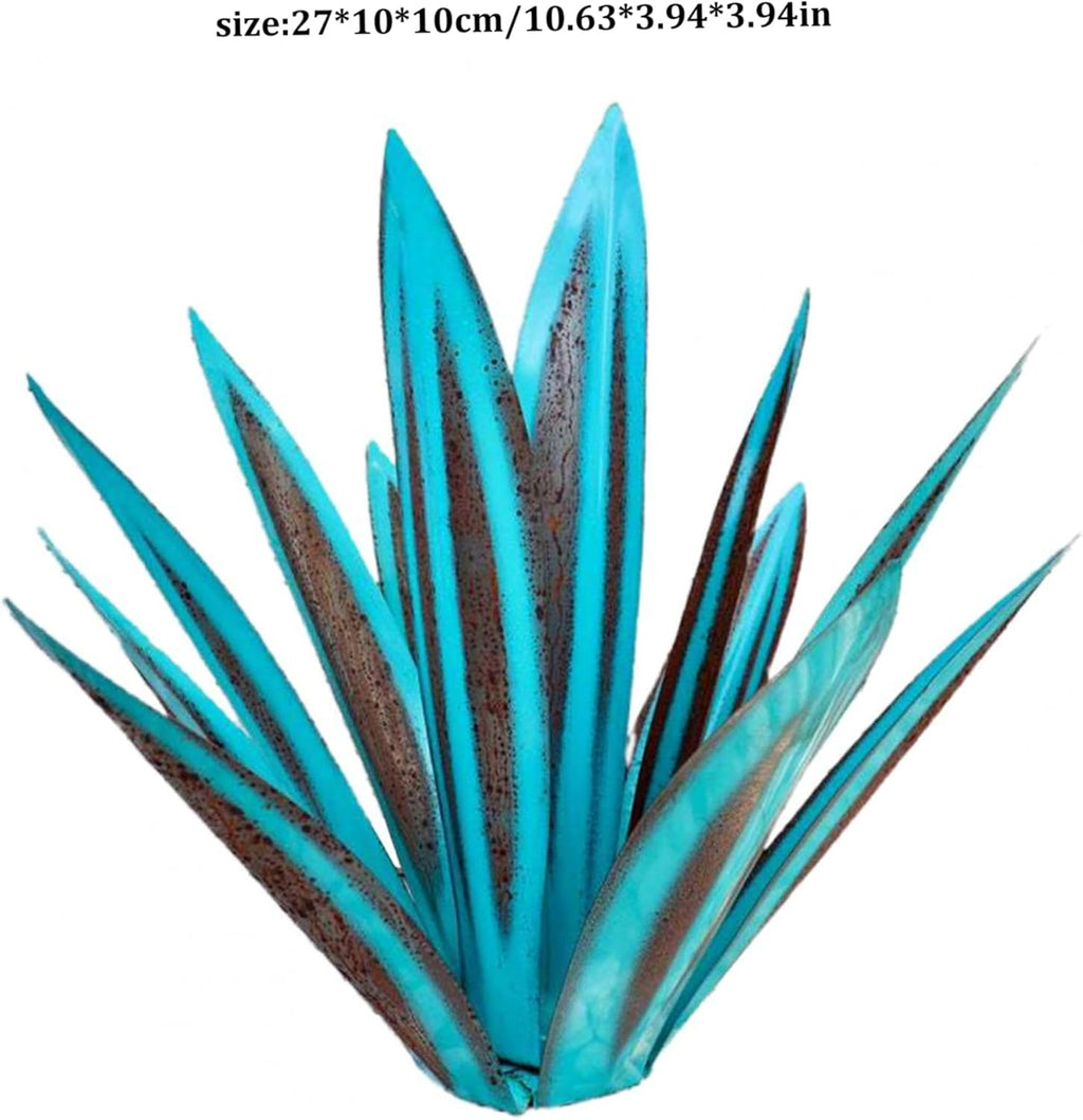 Metal Agave Plant Garden Sculpture 10.6 inches Outdoor Decor V19202