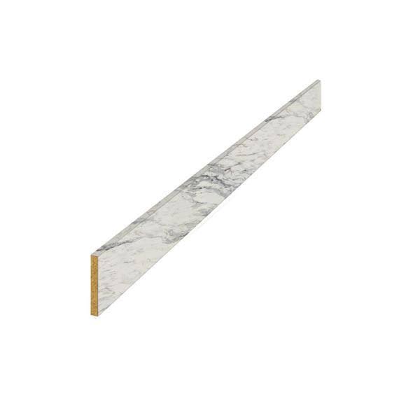 White Laminate Countertop Kit with Left Miter and Ogee Edge T519