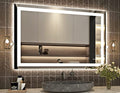 20''x28'' LED Bathroom Mirror with Front + Backlit, Tempered Glass Bathroom Mirror with Lights, Anti-Fog, 3 Colors with Stepless Dimmable Memory Bathroom Vanity Mirror for Wall, Shatterproof